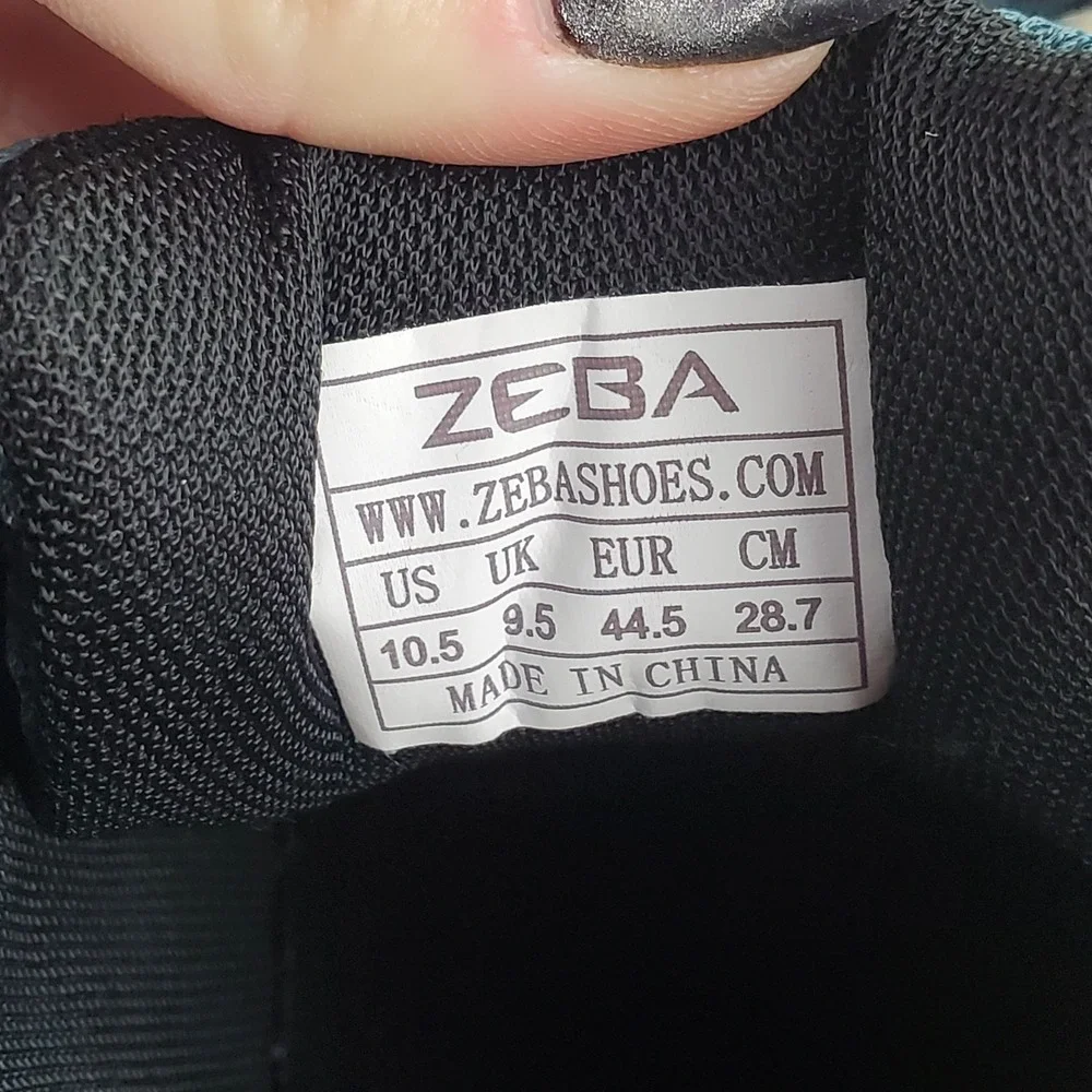 Zeba‎ Hands-Free Slip On Mens Shoes Sz 10.5 Athletic Blue Lace-Up Sneakers